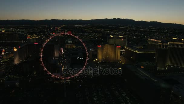 Belysta Las Vegas Strip — Stockvideo