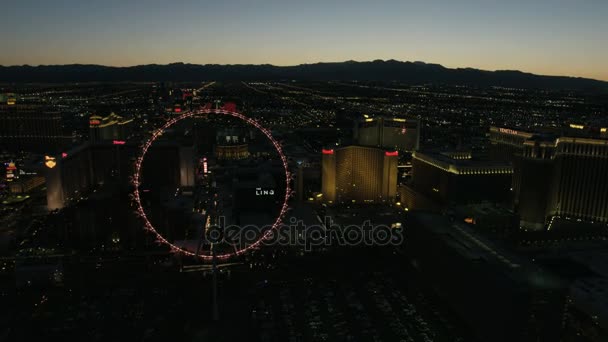 Illuminated  Las Vegas Strip — Stock Video