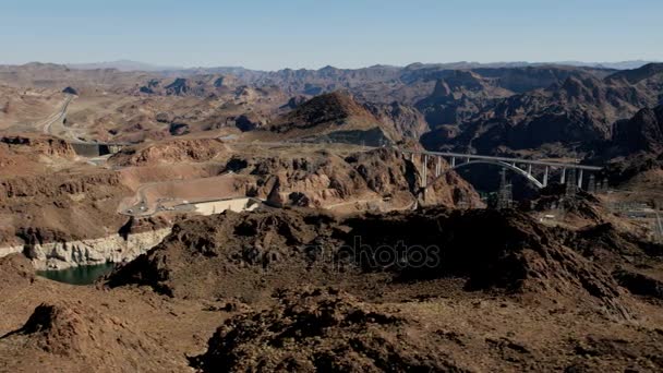 Hoover Dam on US 93 tourist destination — Stock Video