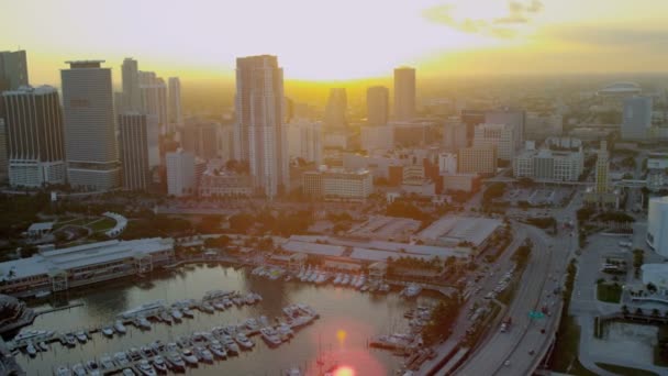 Distrito financiero del centro de Miami — Vídeo de stock