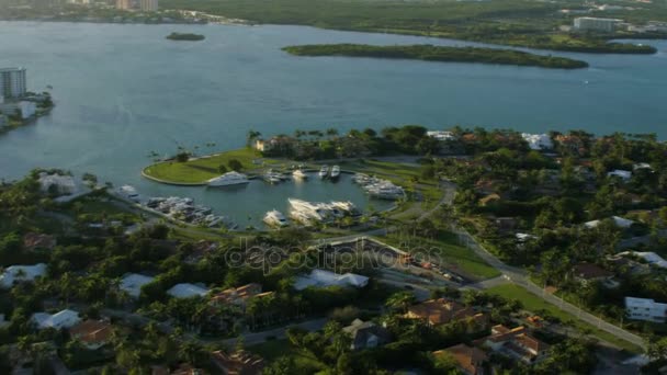 Вид на залив Бал-Харбор, Майами — стоковое видео