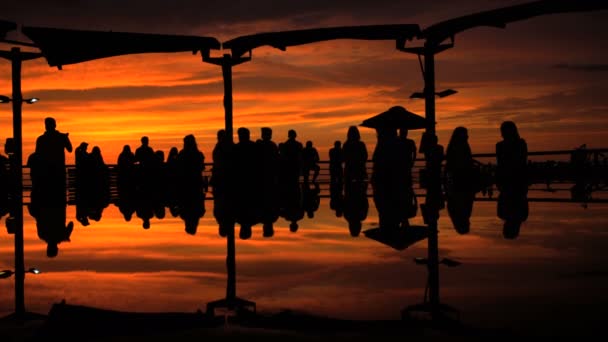 Tramonto sulla costa della città di Lima — Video Stock