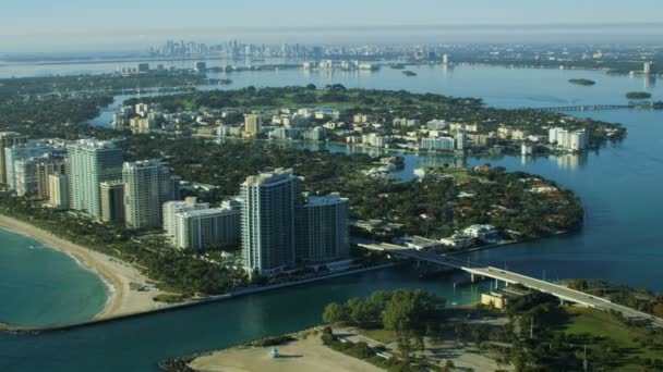 Wschód słońca widok Bal Harbour, Miami — Wideo stockowe