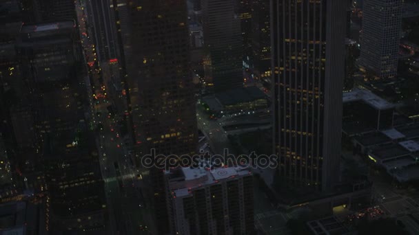 ロサンゼルスの照らされた都市の景観 — ストック動画