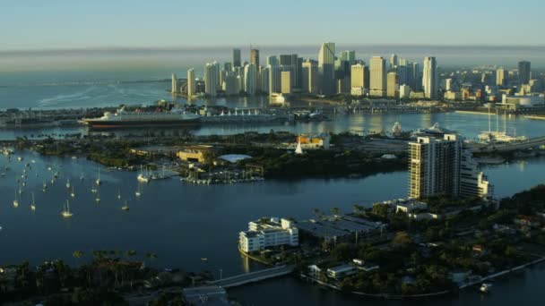 Sonnenaufgang der Biscayne-Insel, miami — Stockvideo