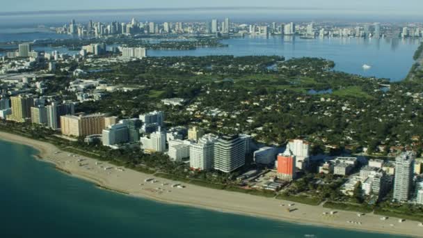 Солнечный вид на Норт-Бич, Майами — стоковое видео