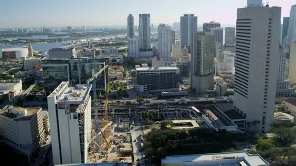 Finanzbezirk in der Innenstadt von Miami — Stockvideo