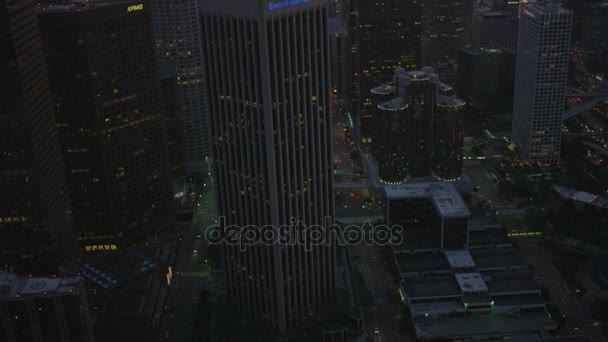 Podświetlane panoramę miasta Los Angeles — Wideo stockowe
