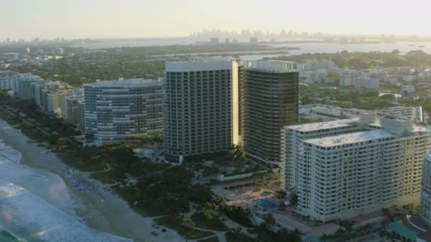 Solnedgång i Bal Harbour, Miami — Stockvideo