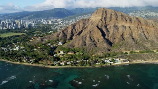 Casas de luxo costeiras Waikiki — Vídeo de Stock