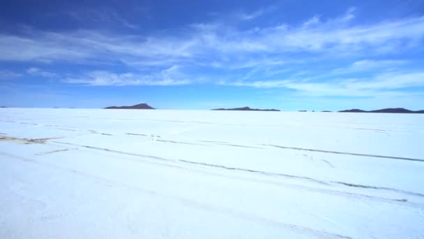 ボリビア砂漠の塩の干潟 — ストック動画