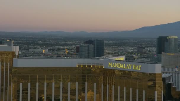 Beleuchtet las vegas blvd — Stockvideo