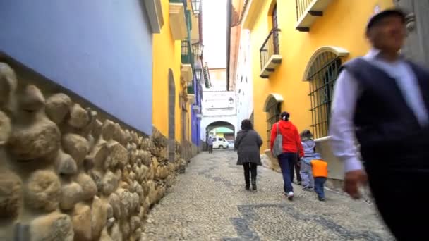 Quartiere residenziale urbano della Bolivia — Video Stock