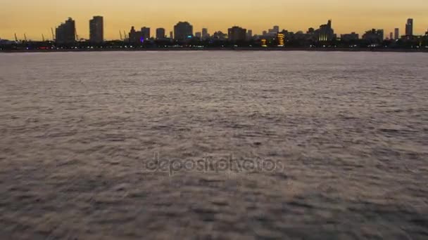 Atardecer de hoteles Art Deco, Miami — Vídeo de stock