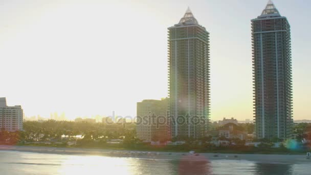 Zonsondergang van Indian Creek, Miami — Stockvideo