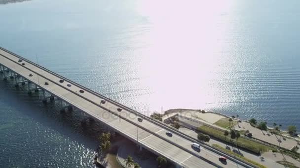 Verhoogde weg Miami — Stockvideo