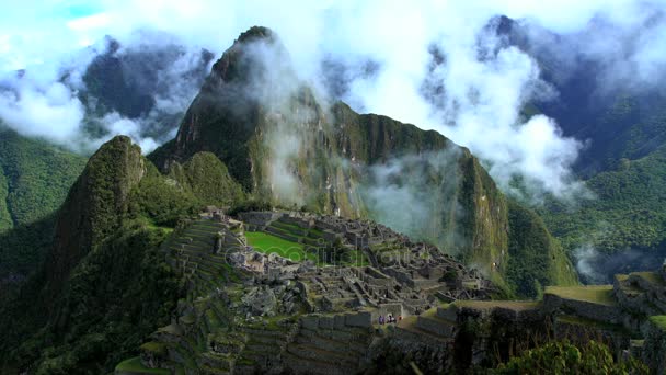 Machu Picchu in het Peruaanse regenwoud — Stockvideo