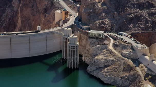 Hoover dam a přepad v Nevadě — Stock video