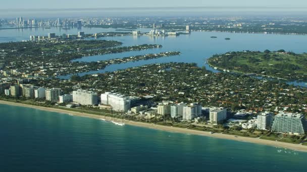 Zonsopgang van de Biscayne Bay, Miami — Stockvideo