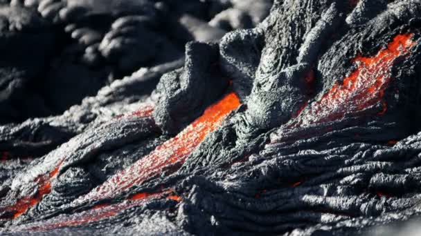 Slow moving volcanic lava — Stock Video