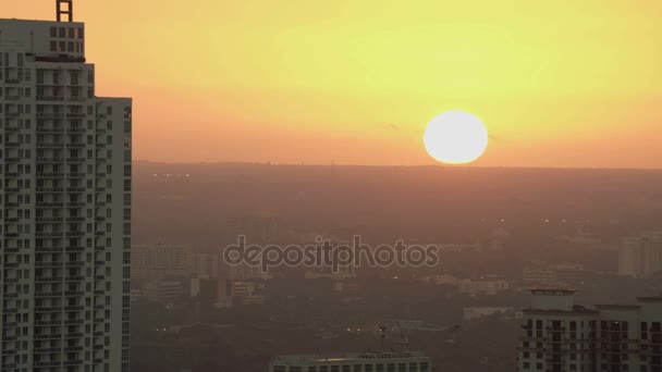 Por do sol do centro de Miami — Vídeo de Stock