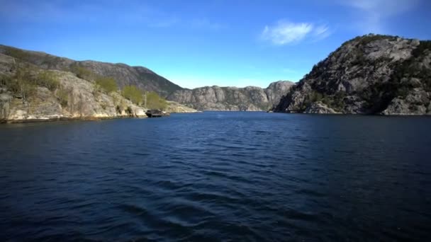 Lysefjorden Fjord Norway — Stock Video