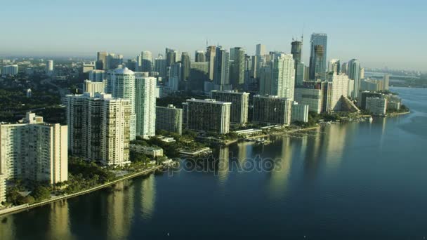 Lever du soleil du centre-ville de Miami — Video
