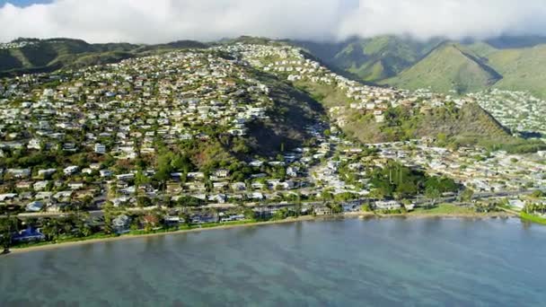 Waialae Kahala District in de buurt van Honolulu — Stockvideo