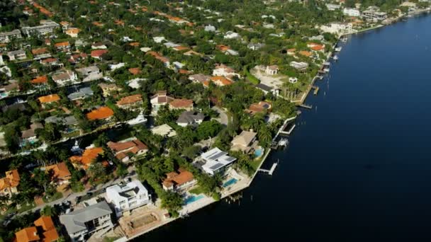 Luksusowe nieruchomości mieszkalne, Biscayne Bay — Wideo stockowe