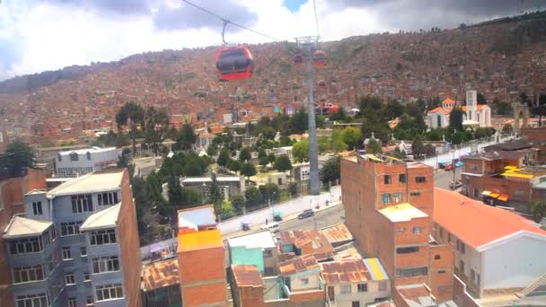 La Paz bostäder och kommersiella byggnader — Stockvideo