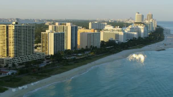 Középső strand Waterfront, Miami — Stock videók