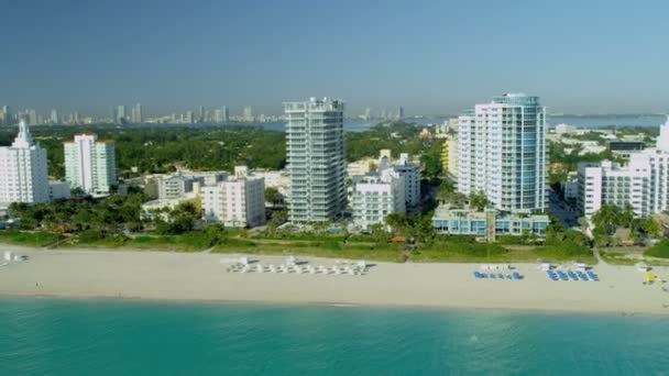 Art deco hotels Miami — Stock Video