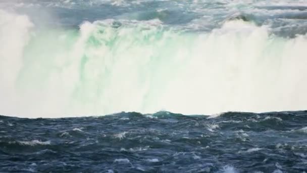 Niagara Falls snabbt flödande vattenfall — Stockvideo