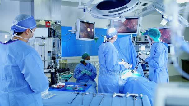 外科医院腹腔镜手术 — 图库视频影像