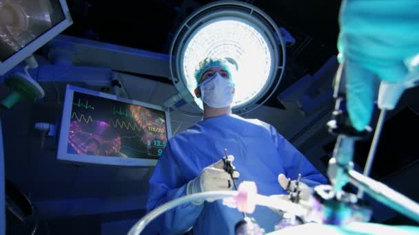 Cirurgia laparoscópica médica — Vídeo de Stock