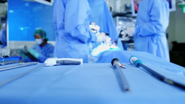 Specialist team training in Laparoscopy surgery — Stock Video