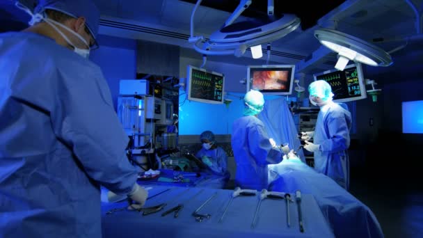 Szkolenia laparoskopowej operacji chirurgicznej — Wideo stockowe