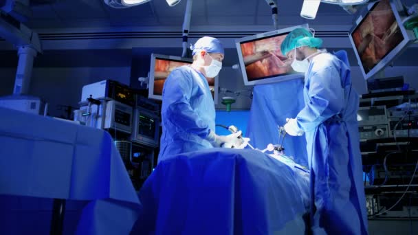 Operazione chirurgica laparoscopica — Video Stock