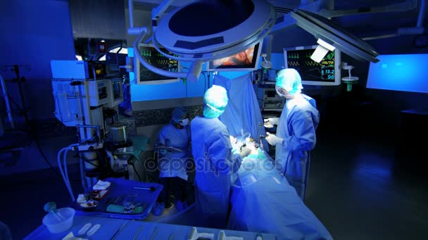 Cerrahi Hastanesi Laparoskopik operasyon — Stok video