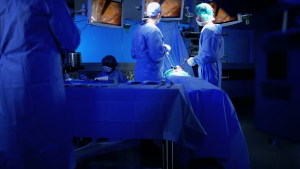 Erkek ve kadın eğitim Laparoskopik cerrahi — Stok video