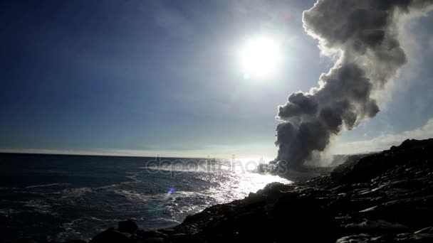 Kilauea vulkan kokande magma — Stockvideo