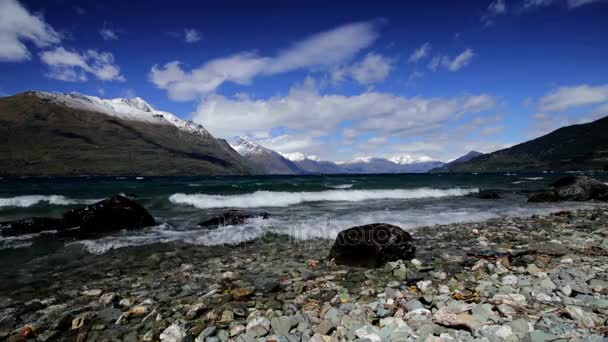 Jezioro wakatipu, Nowa Zelandia — Wideo stockowe