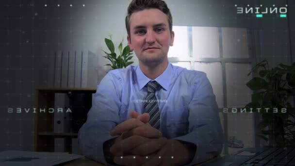 Forretningsmand ved hjælp af online videochat – Stock-video
