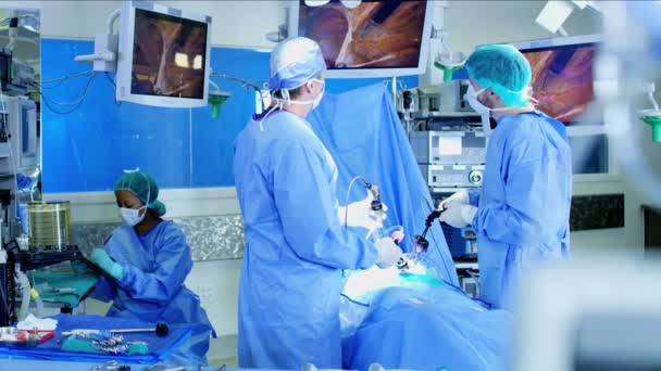 Operasi Laparoscopic rumah sakit bedah — Stok Video