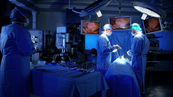 Operación de entrenamiento quirúrgico laparoscópico — Vídeo de stock
