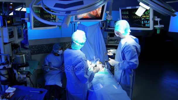 外科病院腹腔鏡下手術 — ストック動画
