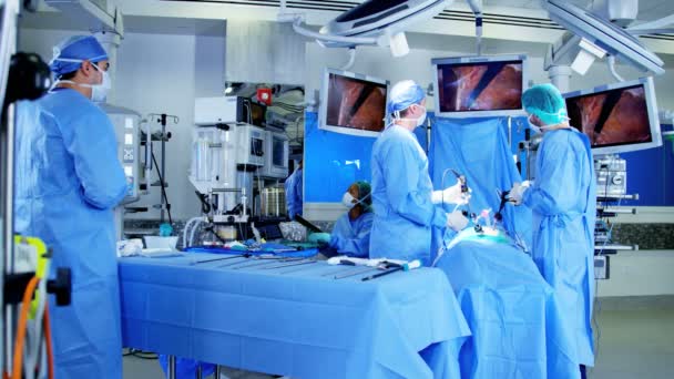 Laparoscopic surgical training operation — Stock Video