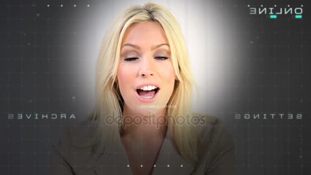 Businesswoman using  video chat — Stock Video