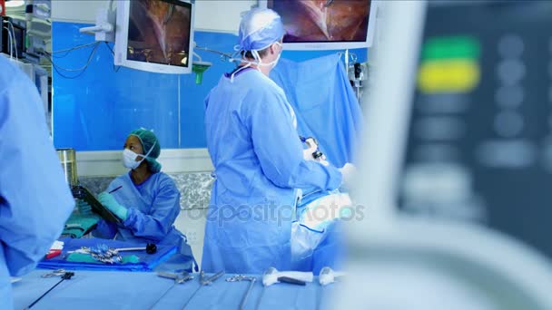 Laparoskopisk kirurgisk operation — Stockvideo
