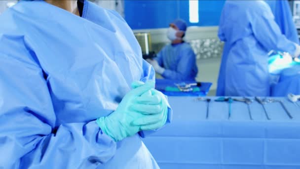 腹腔镜手术对病人 — 图库视频影像